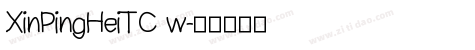 XinPingHeiTC w字体转换